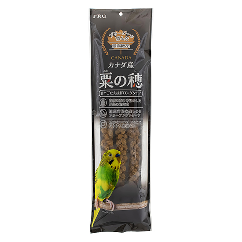 ナチュラルペットフーズさんより
PRO　カナダ産粟の穂　3本
shopcompamal.com/item-detail/17…
ブリーダーも採用している最高級品質の“カナダ産粟の穂”が新発売😳
カナダの大地に育まれた大きく長いしっかりとした穂が特徴で、実の付きが良く食べごたえ抜群です💪✨
ぜひおやつにどうぞ☺️