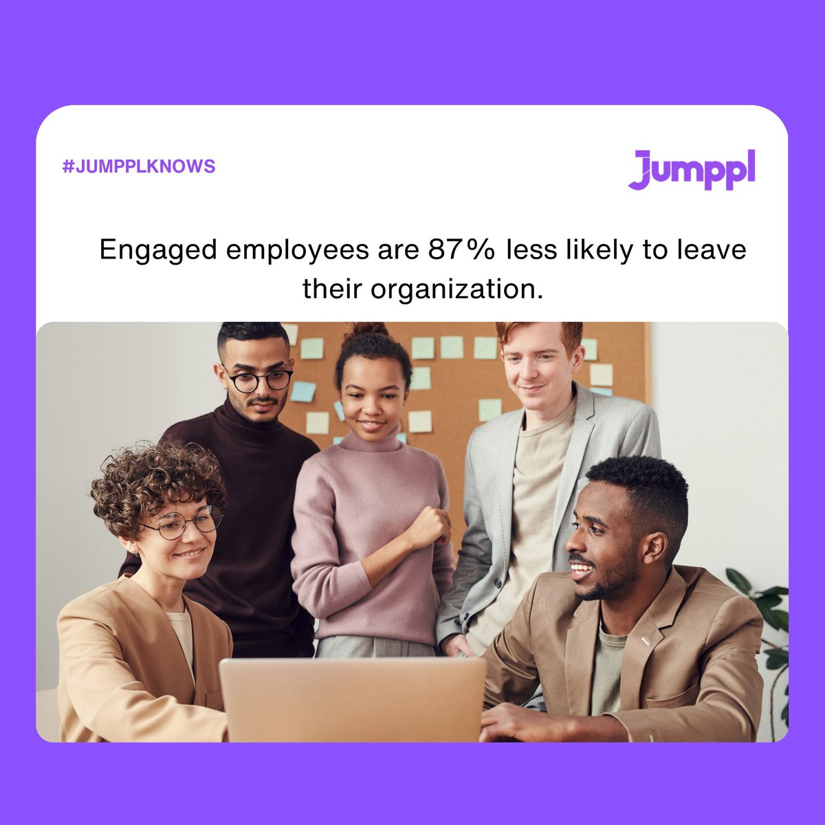 jumpplofficial's tweet image. Engaged employees are 87% less likely to leave their organization.
#jumppl #employeemonitoringsoftware