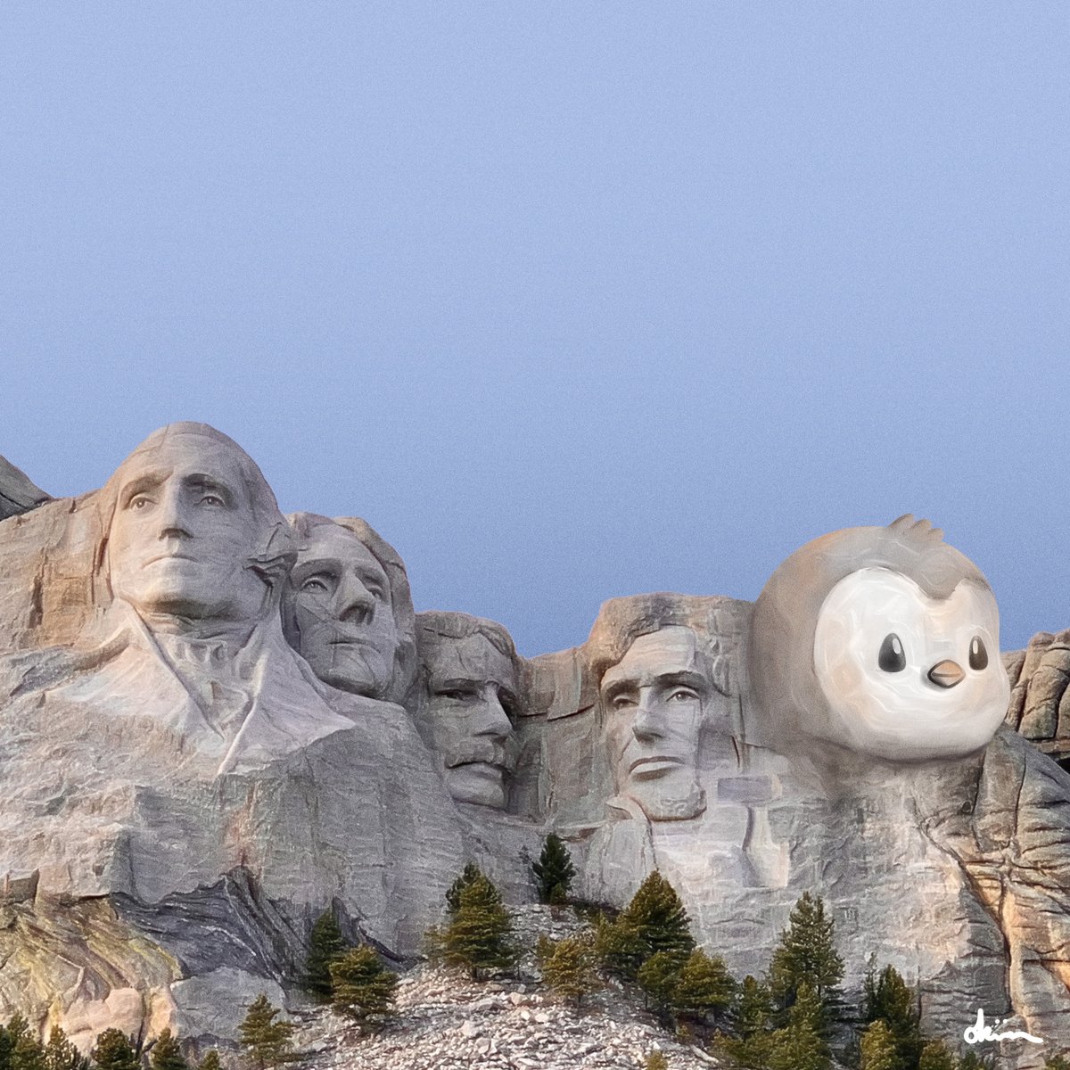 okiin_'s tweet photo. Mount Rushmore Bill: Luca Proposes PENGU's Addition https://t.co/jkIEiRYj22