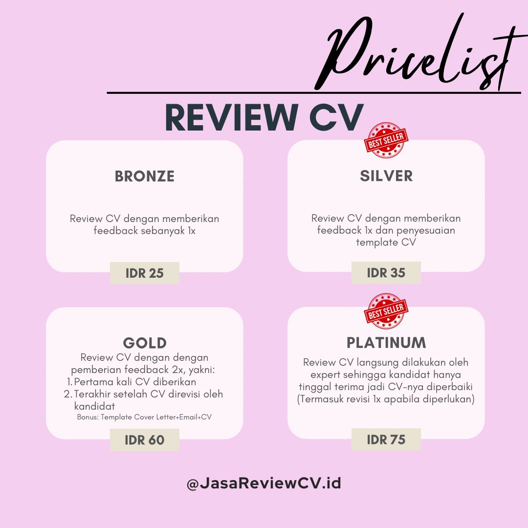 Jessciacia's tweet photo. Menyediakan review atau buat CV, latihan wawancara, dan template CV, email, cover letter hubungi WA +6289604492643 testi di IG kami @JasaReviewCV.id #jasareviewcv #magangmerdeka #msib #jasalatihaninterview #reviewcv #mbkm #jokitugas #zonacuan #revisicv #jasareviewresume #magang https://t.co/KgpaudFBNr