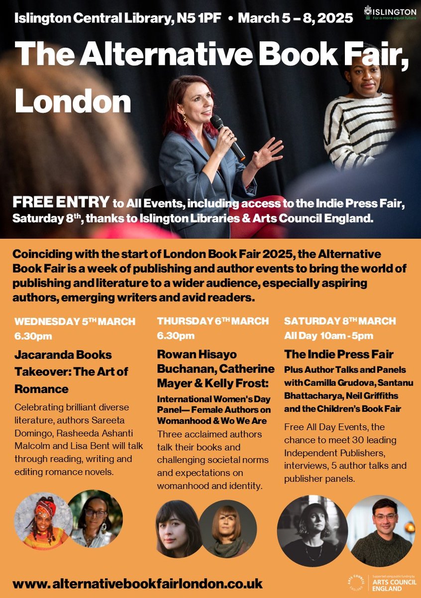 Indie Novella Publishers (@indienovella) on Twitter photo Delighted to be putting on the Alternative Book Fair again this year and the lineup for the three days is amazing. <a href="/RowanHLB/">Rowan Hisayo Buchanan</a> Camilla Grudova <a href="/santanubh89/">Santanu Bhattacharyya</a> <a href="/KellyAnneSyd/">Kelly Frost</a> <a href="/JacarandaBooks/">Jacaranda Books</a> <a href="/Influxpress/">Influx Press</a> <a href="/CipherPress/">Cipher Press</a> and so many more. 5th - 8th March Delighted to be putting on the Alternative Book Fair again this year and the lineup for the three days is amazing. <a href="/RowanHLB/">Rowan Hisayo Buchanan</a> Camilla Grudova <a href="/santanubh89/">Santanu Bhattacharyya</a> <a href="/KellyAnneSyd/">Kelly Frost</a> <a href="/JacarandaBooks/">Jacaranda Books</a> <a href="/Influxpress/">Influx Press</a> <a href="/CipherPress/">Cipher Press</a> and so many more. 5th - 8th March