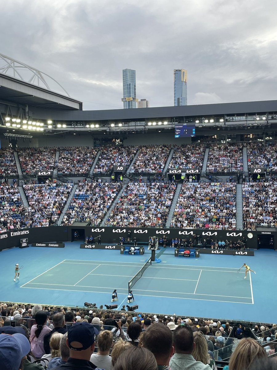#AustralianOpen2025 Women’s Final, where Maddison Keys elected to receive and won the 1st Game! <a href="/AdamCoffeyNT/">Adam Coffey</a> <a href="/dirtwork69/">Dirtwork</a>