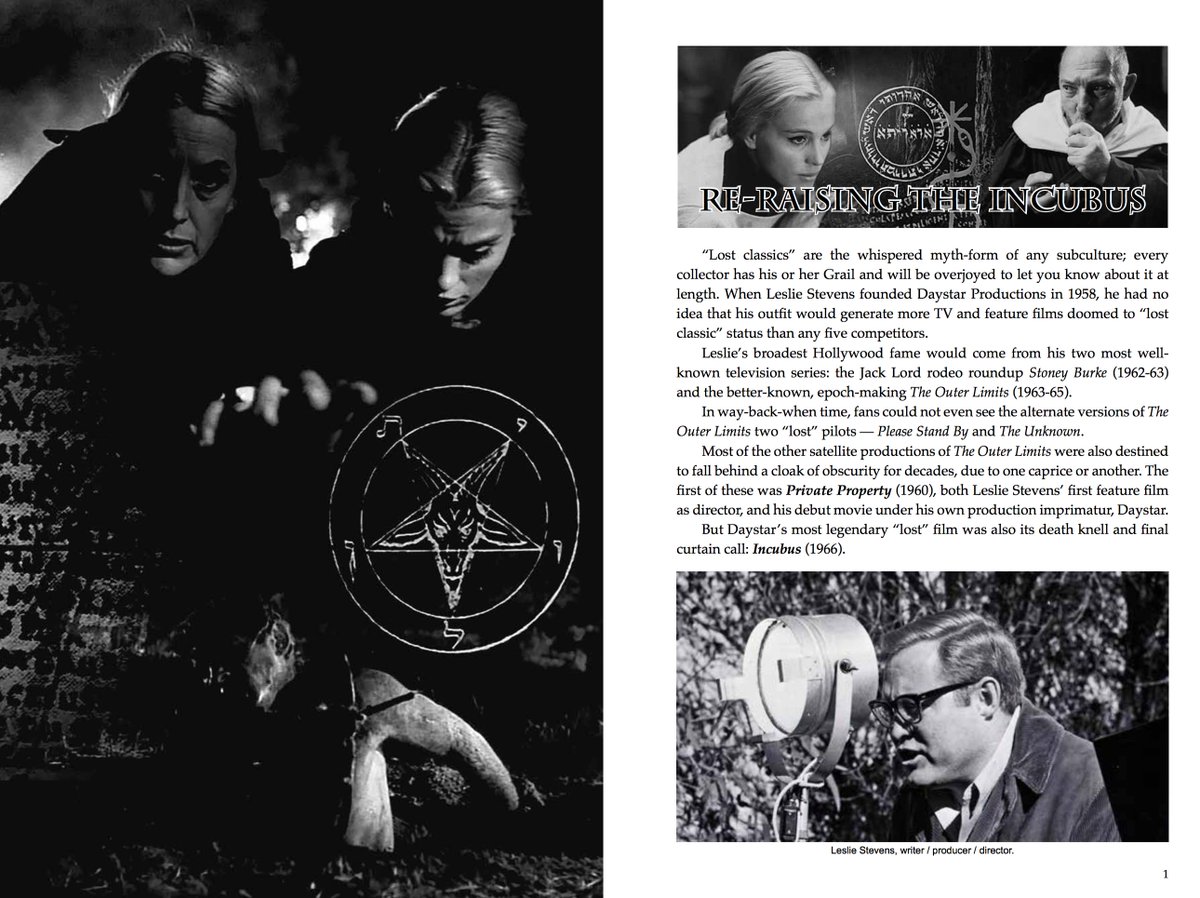 DavidJSchow's tweet photo. "SPREAD THE WORD!"

Brand-new out of the gate in 2025: INCUBUS: LESLIE STEVENS' LOST HORROR CLASSIC!

If you check them out HERE, you can get them inscribed to you as well:

https://t.co/RfBEDvVL7W... https://t.co/ySkFN0Iehy