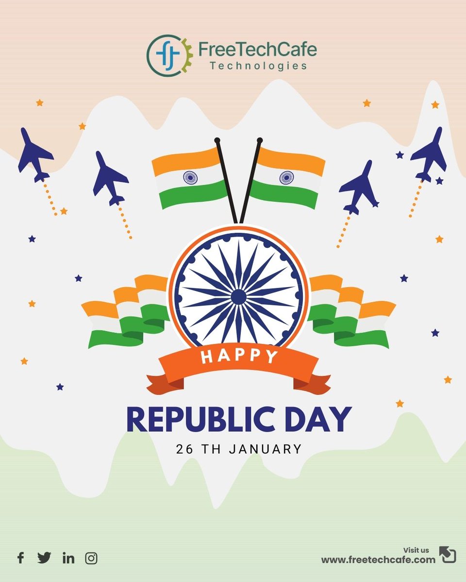 FreeTechCafe's tweet photo. Honoring the spirit of the Republic with pride and purpose. Let’s continue building a brighter future together. 🇮🇳

#RepublicDay #UnityInDiversity #FreeTechCafe #Sysout https://t.co/ZHvgFefJOe