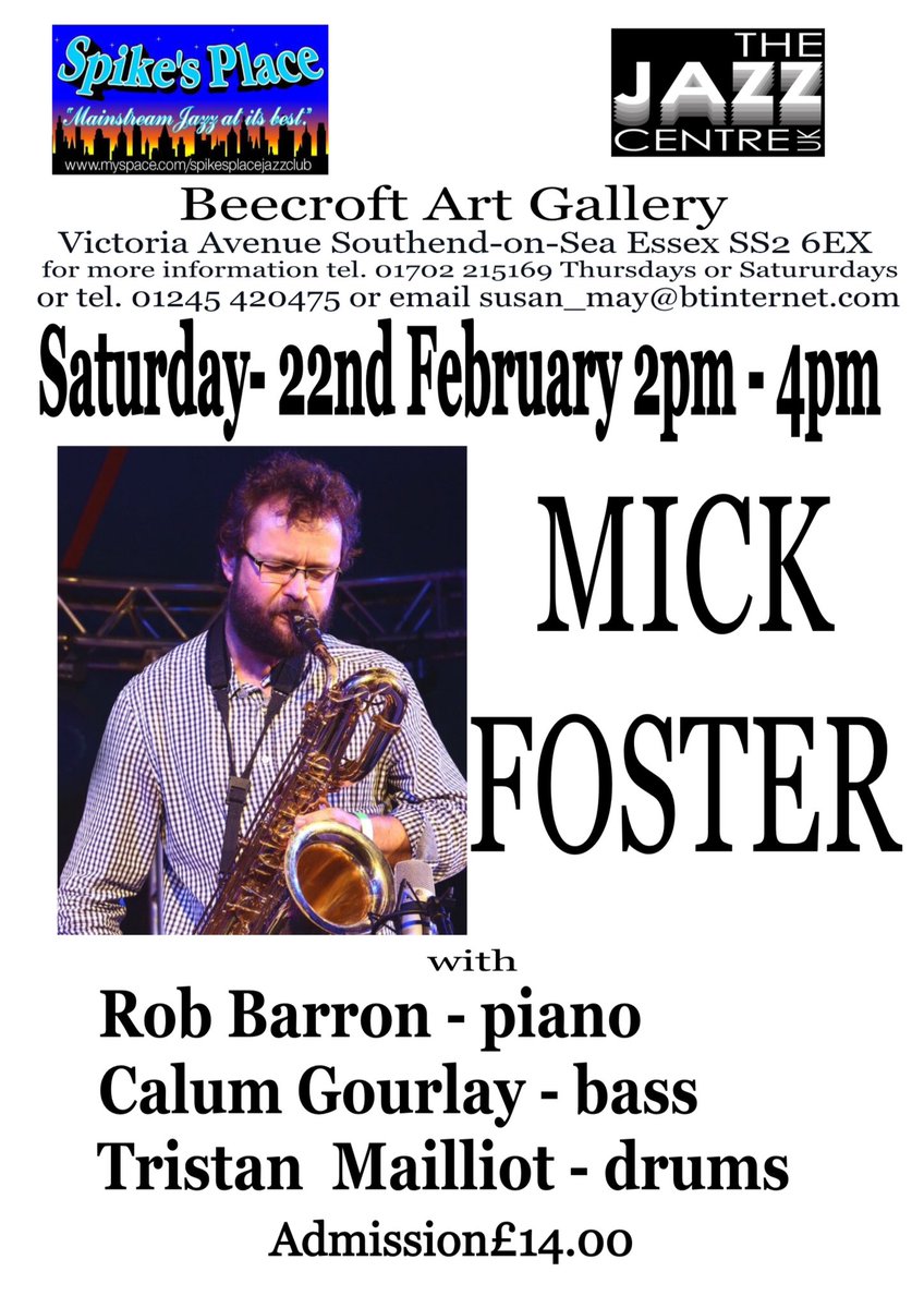 Jazz <a href="/thejazzcentreuk/">TheJazzCentreUK</a> Southend Essex