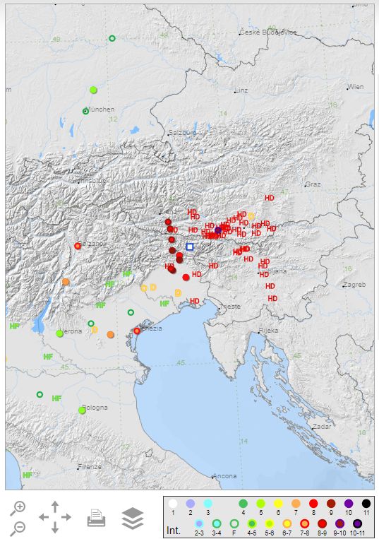 #NaDanašnjiDan, 25. 1. 1348 se je zgodil močan potres v vzhodnih Alpah (M 6,6), z žariščem v okolici Trbiža (Tarvisio). Povzročil je ogromno škodo in smrtne žrtve, številne skalne podore in zemeljske plazove.

#potres #terremoto #Erdbeben