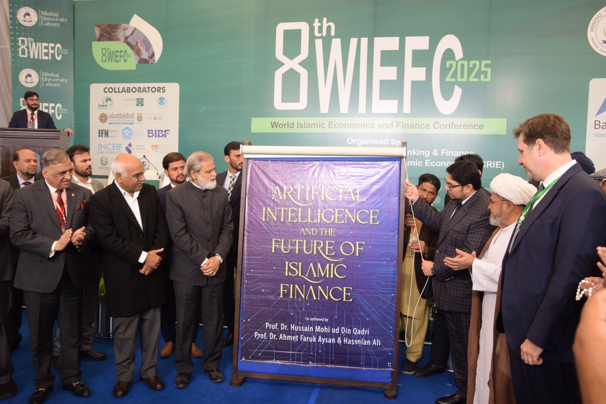 OfficialMUL's tweet photo. A moment of intellectual brilliance at the 8th WIEFC 2025 with the launch of three groundbreaking books:
1️. The Routledge Handbook of Islamic Economics and Finance
Edited by Prof. Dr. Hussain Mohi-ud-Din Qadri, Prof. Dr. Muhammad Ishaq Bhatti, and Prof. Emeritus Dato’ Dr. Mohd Azmi Omar
2️. Artificial Intelligence and the Future of Islamic Finance
Edited by Prof. Dr. Hussain Mohi-ud-Din Qadri, Prof. Dr. Ahmet Faruk Aysan, and Hassnian Ali
3️. Global Environmental Sustainability and Islamic Ethics
By Prof. Dr. Hussain Mohi-ud-Din Qadri
Each book offers valuable perspectives on Islamic economics, AI in finance, and global sustainability, contributing to the evolving landscape of knowledge.

#WIEFC2025 #DrHussainQadri #MinhajUniversity #BookLaunch #InnovationInKnowledge