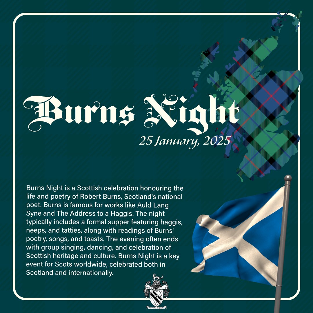 Celebrate Burns Night with us!

Join us as we raise a glass to the legendary Scottish poet and indulge in haggis, neeps, and tatties. From bagpipes to poetry recitals, it's a night not to be missed. 

Happy Burns Night to all!

#BurnsNight #ScottishTradition #RaiseAGlass
