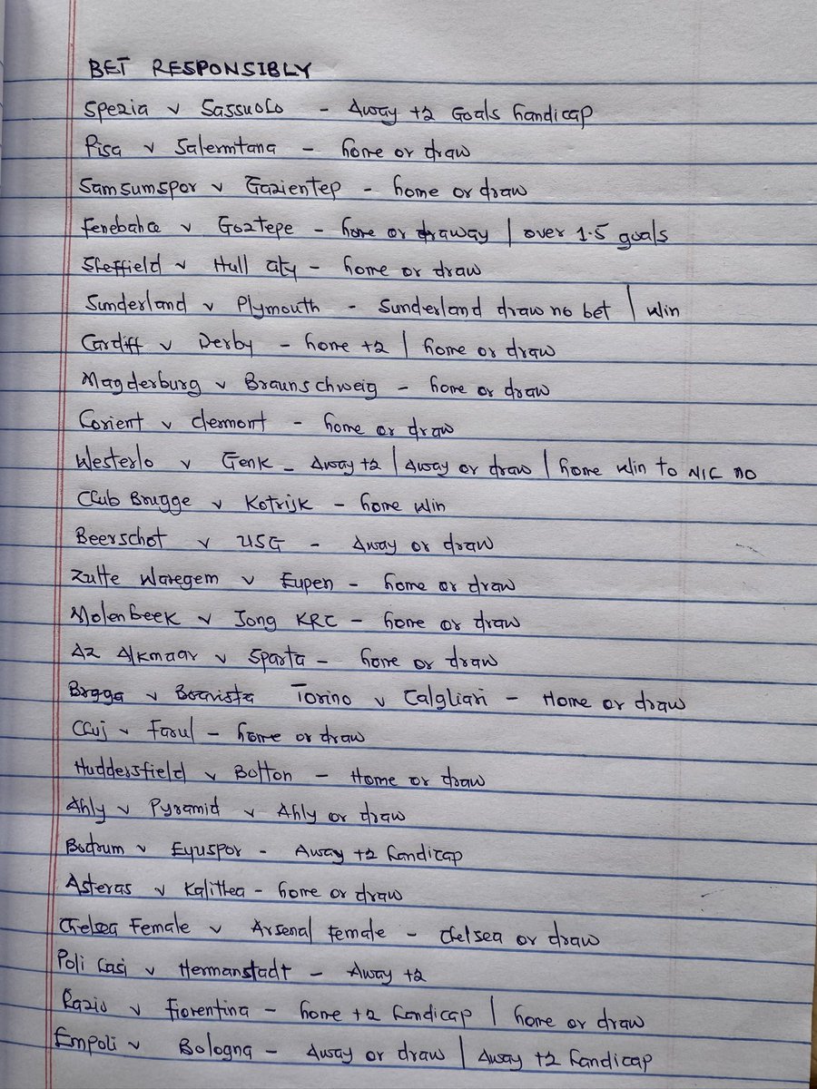 LilMoGh's tweet photo. Written Tips for the weekend🔥. All the best in your picks 🙏🏼✅ https://t.co/MrZAOYakrm
