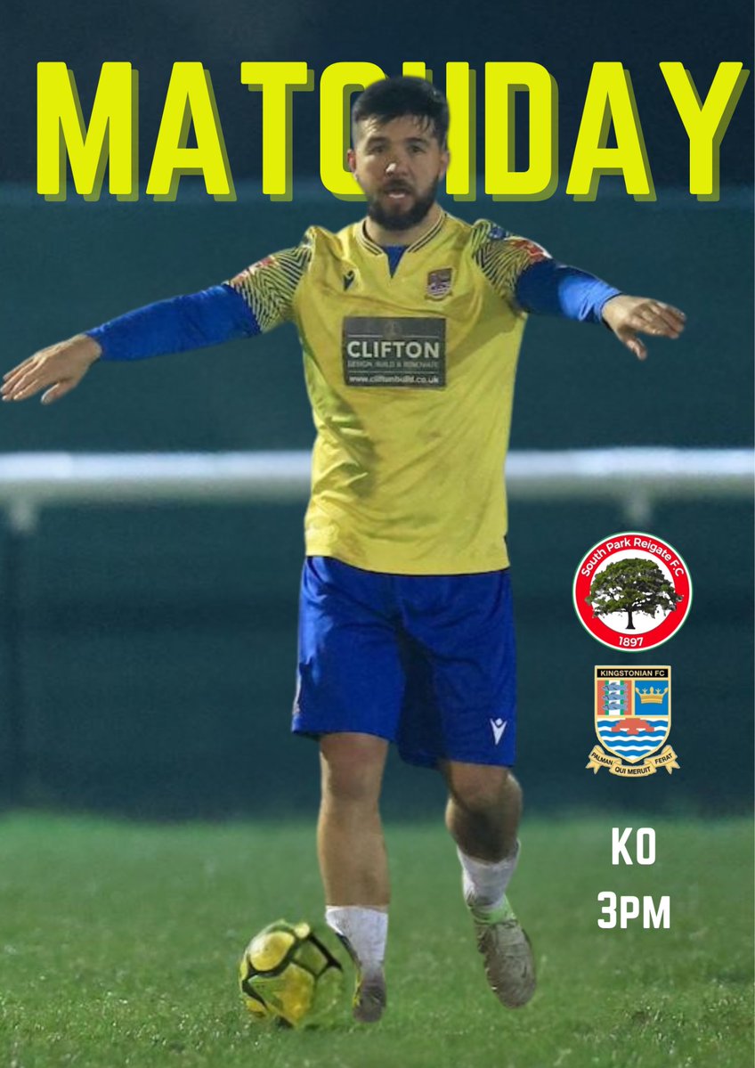 We’re looking forward to this one today. Our first ever league visit to <a href="/South_ParkFC/">South Park Reigate FC</a> awaits. See you all there K’s fans! 🟡🔵⚪️