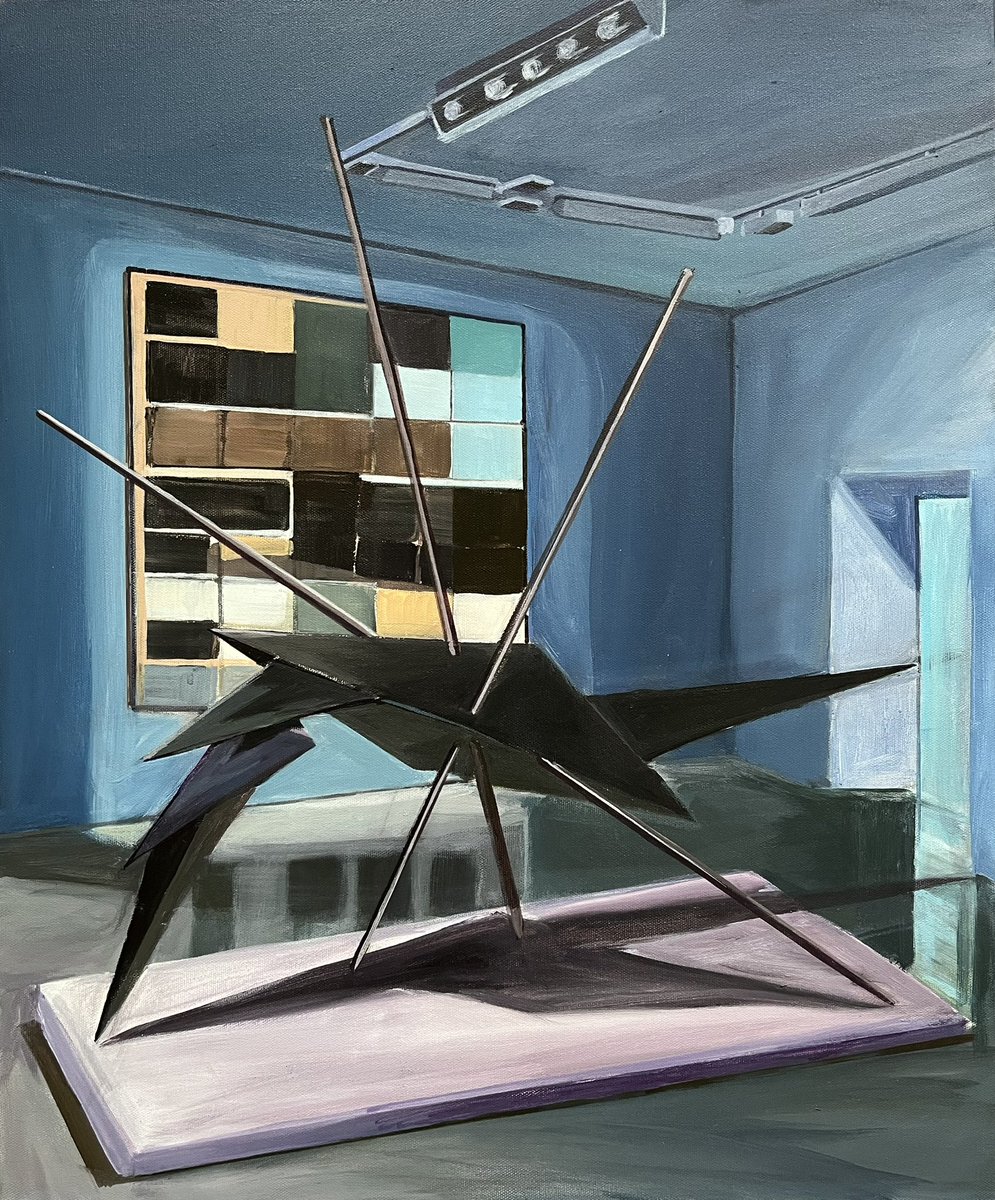 pascalberger691's tweet photo. Peinture, acrylique sur toile de série 2025.
Un point de réalité, « sculpture en acier, peint de la série aérienne transpercée», au musée sprengel de Hanovre. #art #museum #abstractiongeometrique #peinture #sculpture #contemporyartist #contemporaryart #abstracart #abstraction https://t.co/ZLDSye5DQg
