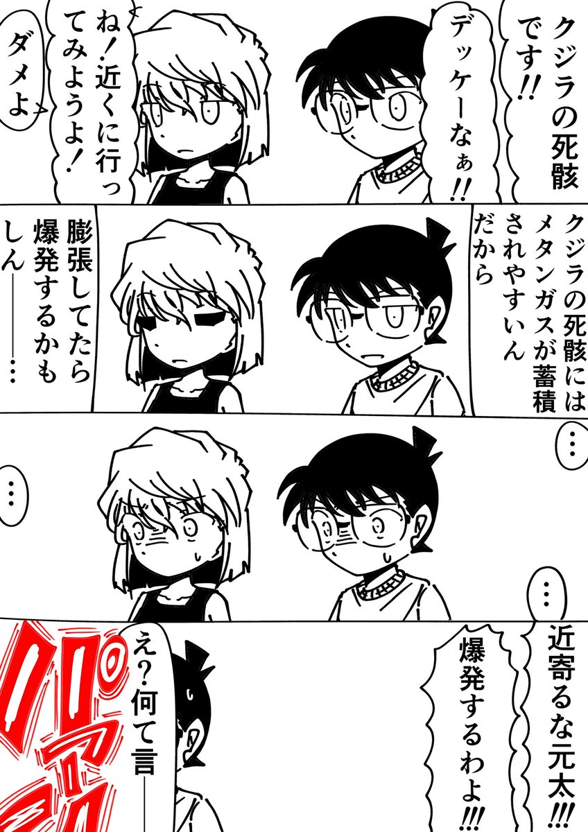 コナン「あぁ、犯人は故意に鯨を爆発させたんだ!」
灰原哀「結局こうなるのね」
#名探偵コナン 