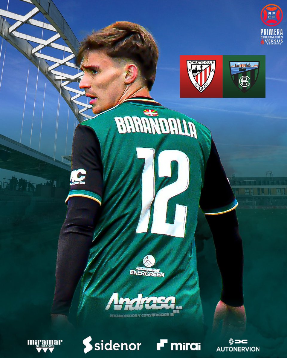 🤩 𝗗𝗘𝗥𝗕𝗜 𝗘𝗚𝗨𝗡𝗔!

⚔️ Jornada 21
🆚 Bilbao Athletic 
🏟️ Lezama
⌚️18:00 horas

#AthleticBSestaoRiver | #GoazenRiver