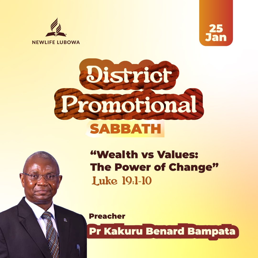 Bunga Central District promotion: In the Seventh-day Adventist (SDA) church, a district is a group of local churches that are organized and led by a senior pastor. Today the district leaders share the broader vision