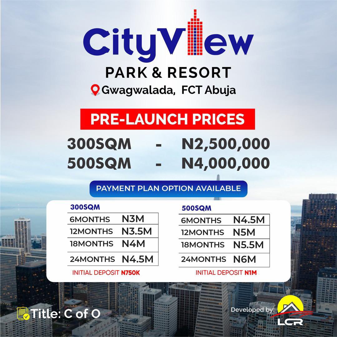 Perryniceveeki's tweet photo. “Own a Piece of Paradise at City View Park &amp; Resort, FCT Abuja! 🌟
✅ Spacious plots in a serene, upscale environment
✅ Perfect city view, ideal for living or investment
Act fast—limited plots available!

09166456293 https://t.co/yx3RLSxGvv