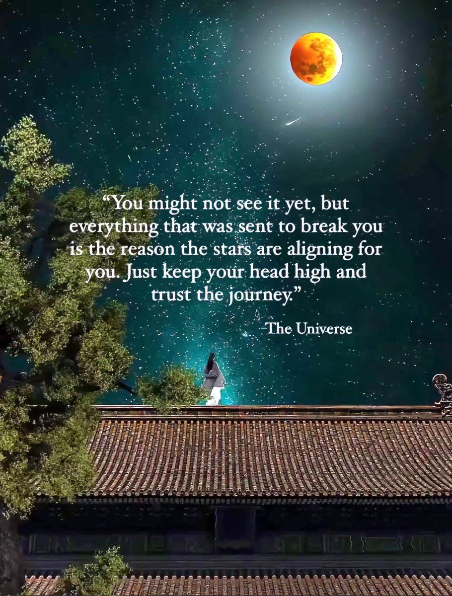 ladiekerrie's tweet photo. You might not see it yet, but everything that was sent to break you is the reason the stars are aligning for you. Just keep your head high and trust the journey." 
- The Universe https://t.co/CaVKKtCcgO