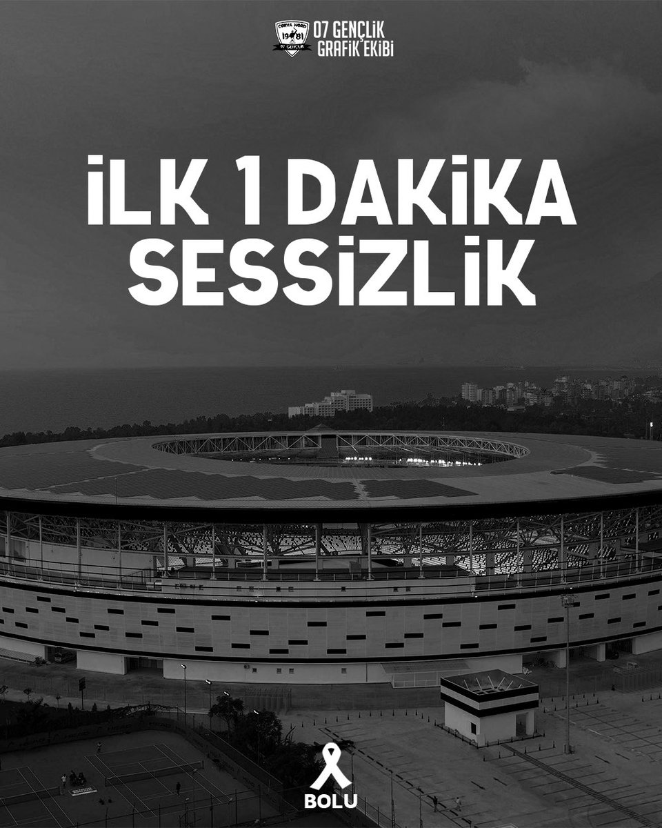 07genclik1981's tweet photo. İLK 1 DAKİKA SESSİZLİK!

Bolu’daki yangın faciasında hayatını kaybeden vatandaşlarımızı saygıyla anmak için yarın oynayacağımız Beşiktaş maçında santrayla birlikte tüm tribünleri ilk 1 dakika sessizliğe davet ediyoruz.

Hayatını kaybeden vatandaşlarımıza bir kez daha Allah’tan rahmet, yaralanan vatandaşlarımıza acil şifalar diliyoruz.

#07Gençlik