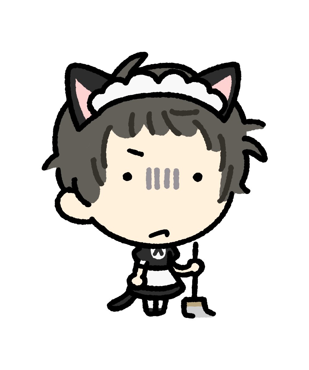 깜짝선물(ㅎ)로 그려드린 네코미미메이드아다치