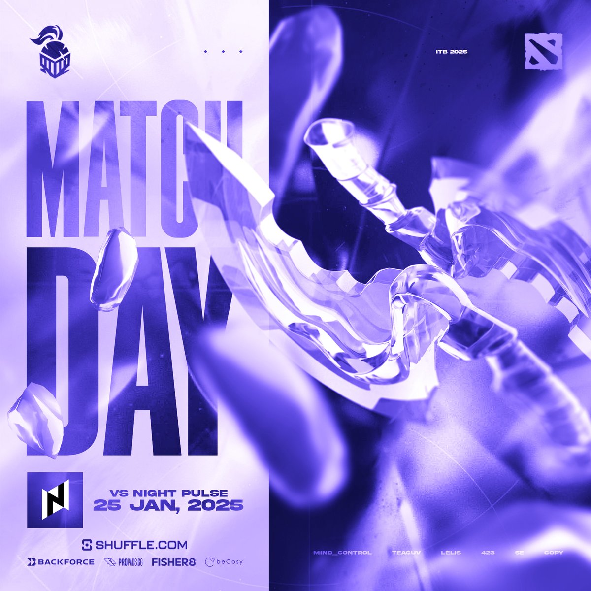 Into The Breach Esports (@itbesports) on Twitter photo Every day is Dota day! Today we're playing <a href="/CCT_Dota/">Champion of Champions Tour DOTA 2</a> against Night Pulse!
⏰ 13:00 CET
📺 twitch.tv/cct_dota
#UpTheKnights Every day is Dota day! Today we're playing <a href="/CCT_Dota/">Champion of Champions Tour DOTA 2</a> against Night Pulse!
⏰ 13:00 CET
📺 twitch.tv/cct_dota
#UpTheKnights