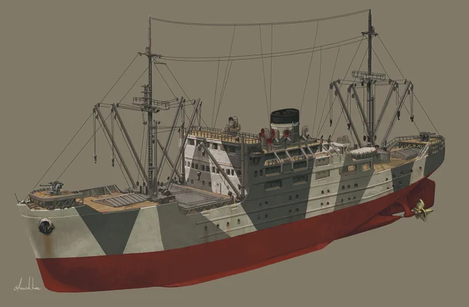 艦娘母艦、秘密基地的なワクワク感がありますねうちのは、戦時徴用船の川越丸と、水上機母艦を改装した入間という架空のお船でした。運んでいるのは似て非なるでしたが…。 