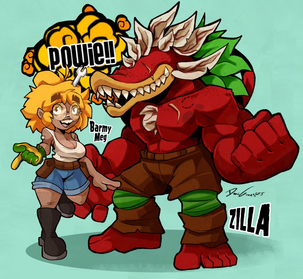 danigrex2n's tweet image. Barmy Meg and Zilla (a explosive couple) 💥🍒💋
#pvzfusion #zombotanyproject