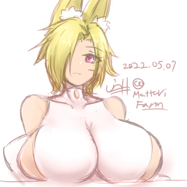 このラクガキいつみても「どたぷん」感が出てるなぁと自画自賛してる。清書で柔らかそうな質感にするやり方ぜんぜんわからん! 