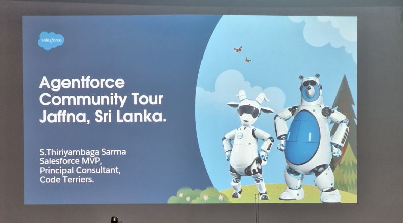 Raguljaan's tweet photo. Excited to be at the Agentforce Community Tour in Jaffna! Learning and connecting with the amazing Salesforce Trailblazer Community. 🚀
Salesforce
Yarl Salesforce Ohana
#Salesforce
#YarlSFO
#AgentforceCommunityTourJaffna
#BeAnAgentblazer
#AgentforceCommunityTour https://t.co/8jVCwfHlbe