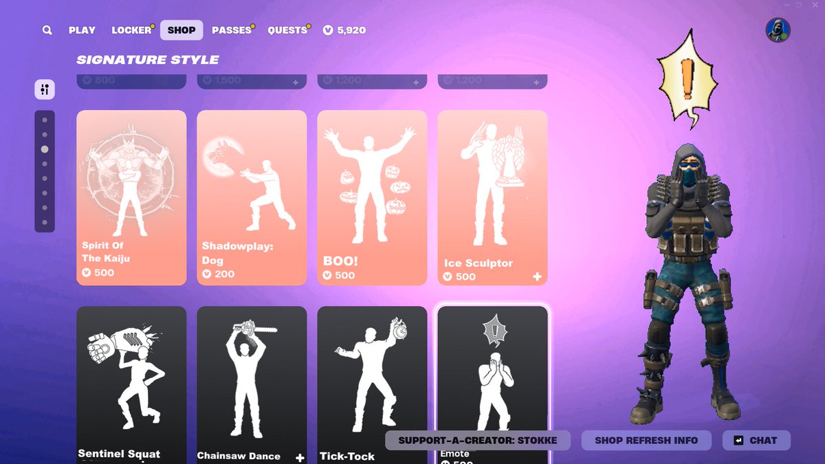 With ANOTHER emote releasing locked behind a bundle, here is what they should’ve done:

There are multiple emotes here I’d love to buy, but like 2000 for one is way too much for me 🦆

The good ending fr

#st0kkeconcept 

Code stokke if you wanna support me #EpicPartner