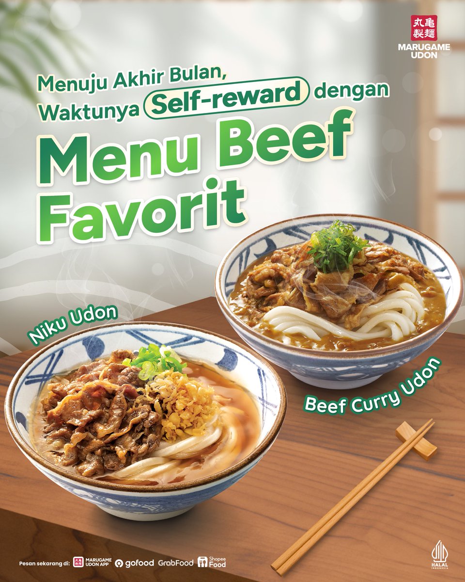 Sedikit lagi akhir bulan nih. Setelah sebulan kerja, jangan lupa self-reward ya Marugamates. Marugame Udon bisa jadi pilihan tepat buat kamu nikmatin hasil kerja keras! 🥰

#TebalkanKebersamaan #MarugameUdon #JapaneseFood #Udon