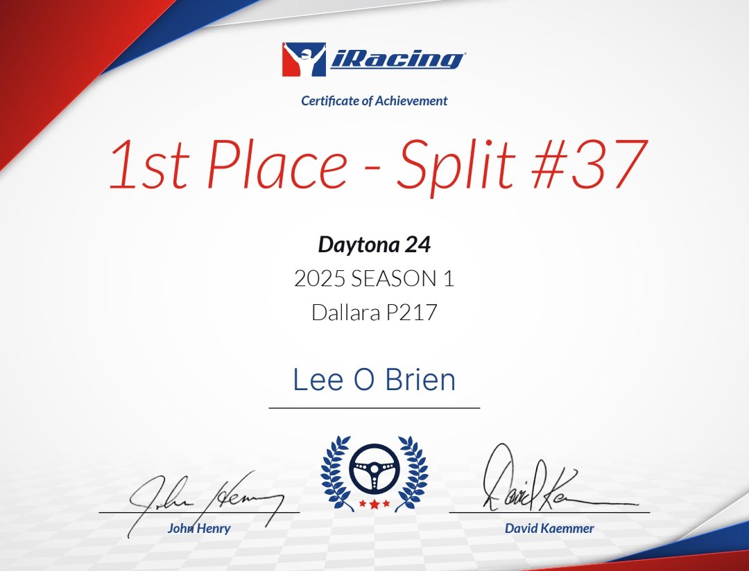 What an event it was, taken a win at #daytona24h. Big thanks again to the Yakes Brigade for having me onboard. #iracing #Simracing #win #Daytona #streamer