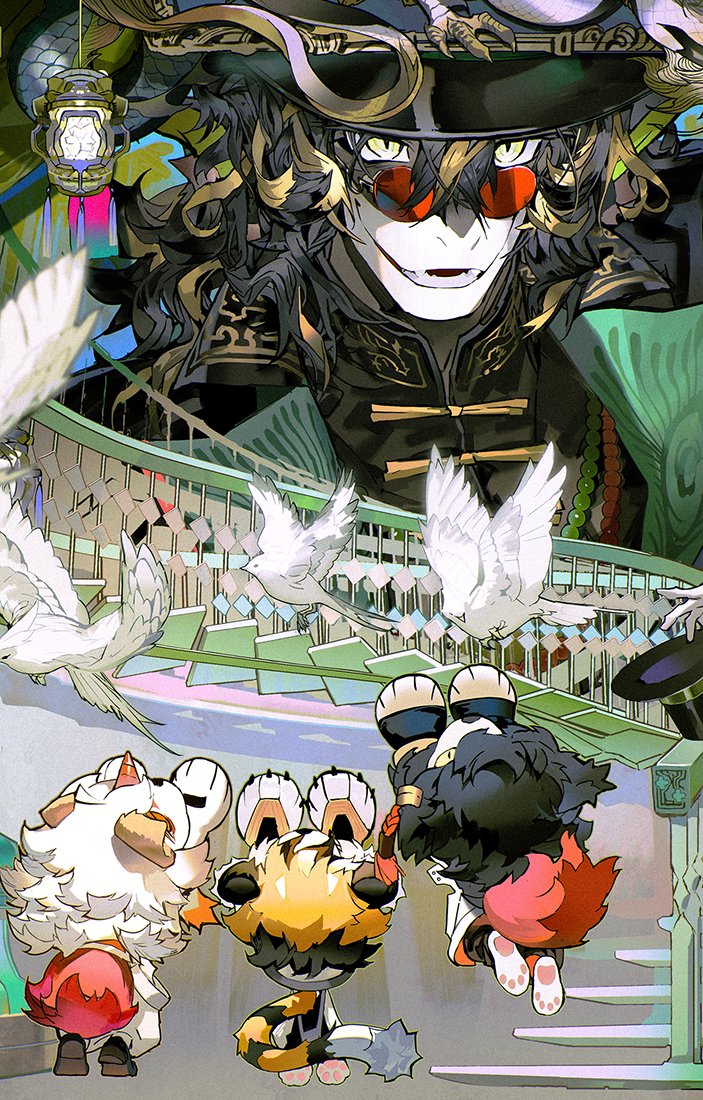 #アークナイツ #Arknights #명일방주
非常荣幸能为明日方舟海外服五周年画册绘制贺图！愿每一位博士都能与干员们一同迎接更多挑战，拥有更多独特且精彩的经历！
也衷心祝愿各位博士在新的一年里身体健康，快乐常伴！祝方舟外服五周年生日快乐！~
可以点击以下链接购买：yostar.store/products/arkni…