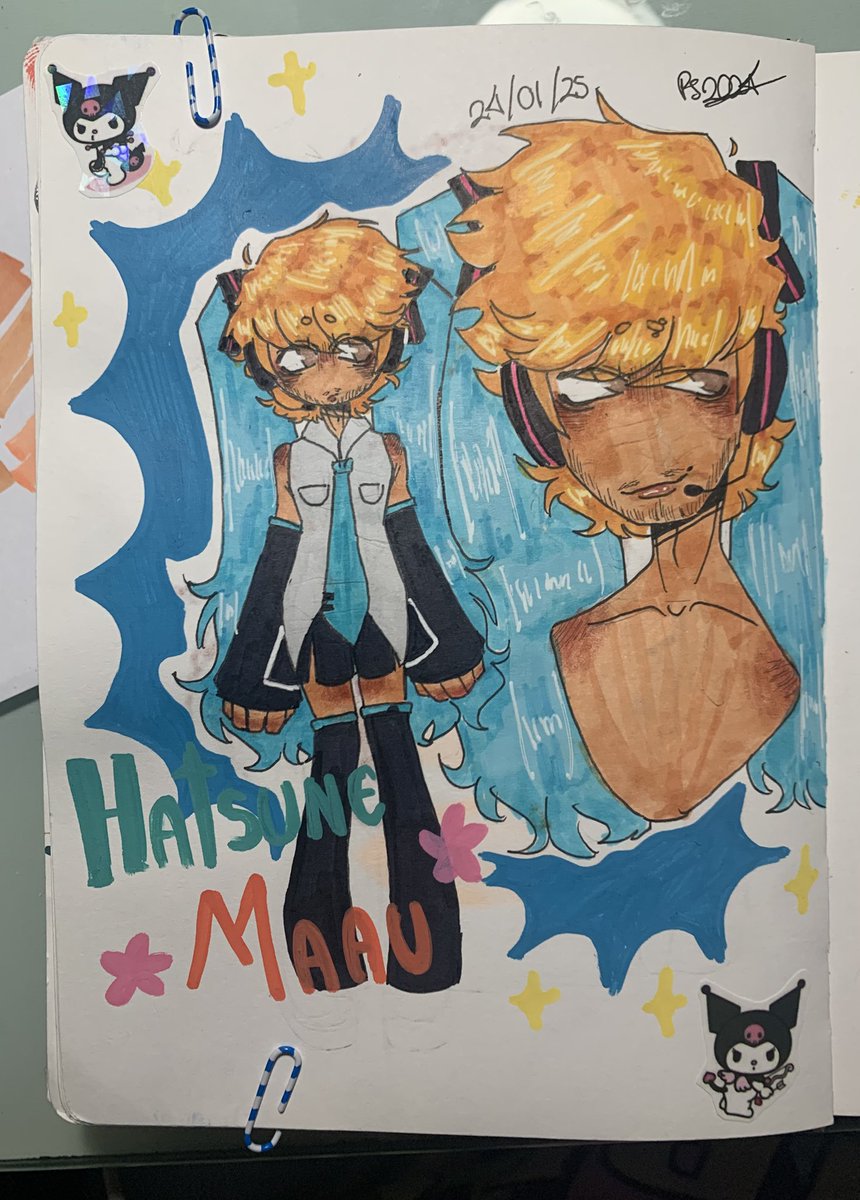 klevrz_'s tweet photo. Le hice redraw al dibujo de Hatsune Maau🙏🌭🩵

Antes                                   Despues https://t.co/b9ucHIzXMW