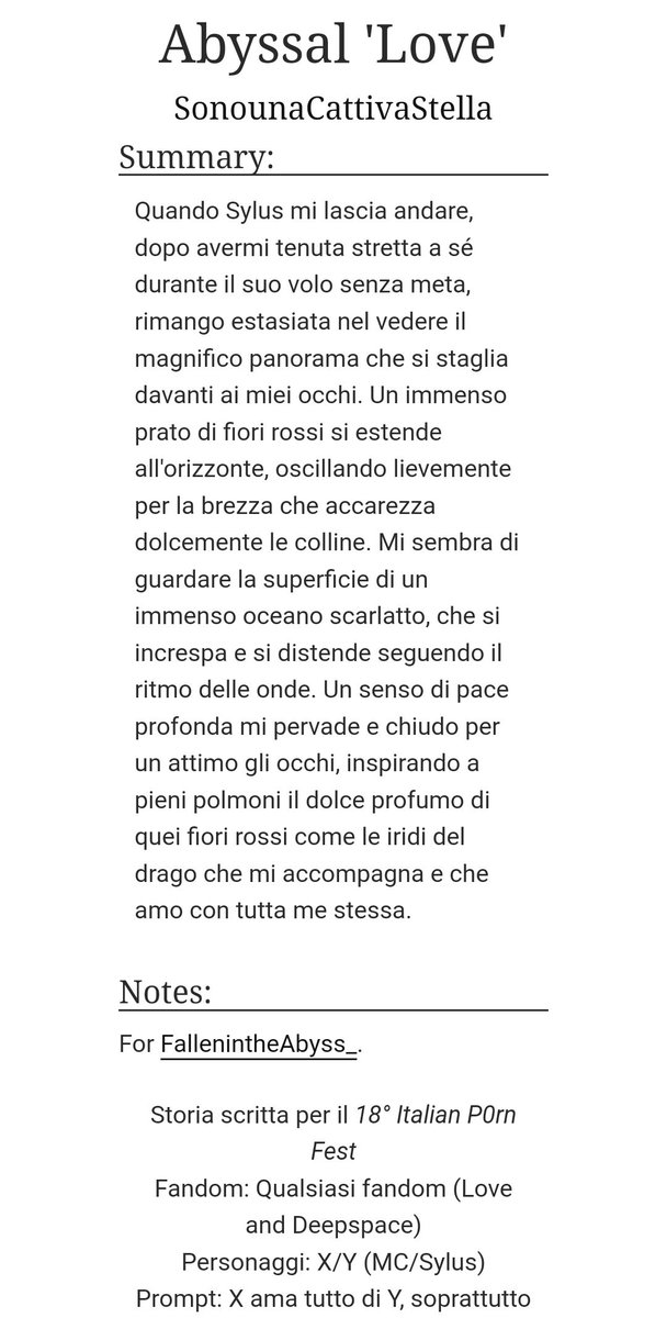 SteppyLOL's tweet photo. Ci ho preso gusto con le smut het in prima persona (forse anche troppo 🙈).
Altra fanfiction su Sylus e MC da Love and Deepspace, riscrittura della Memory "Abyssal Blossom" 💖 

Link: https://t.co/3mSb52fE1T

#p0rnfest18 #Sylus #sylusmc #sylusnsfw #LoveandDeepspace https://t.co/5dSHjwUGsN
