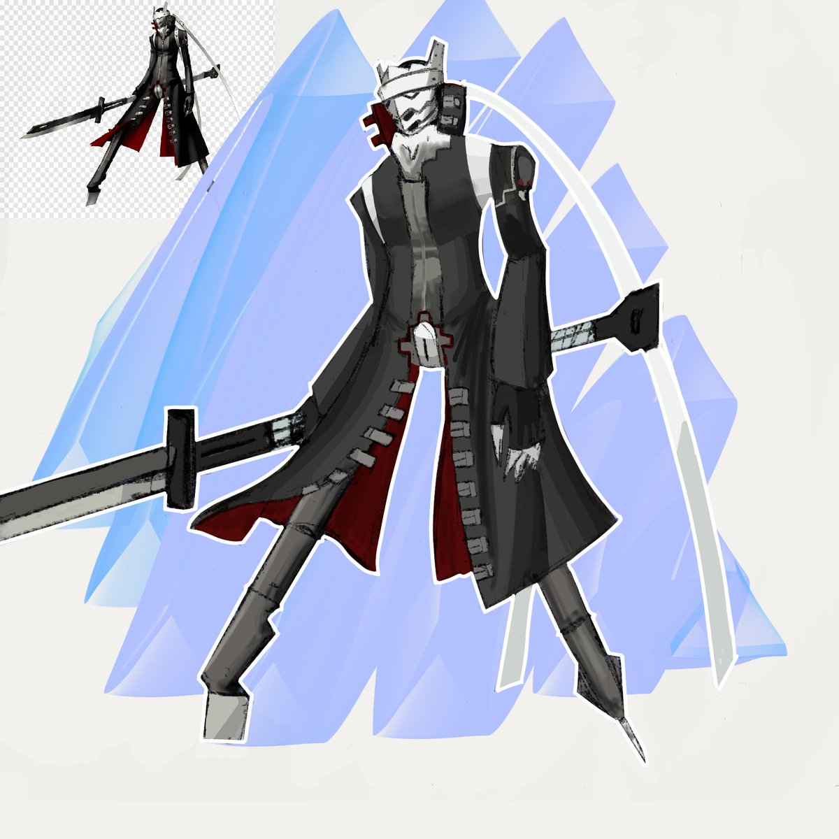 tokusatsuman770's tweet image. personaaa! #Persona4 (fanart of da goat izanagi)