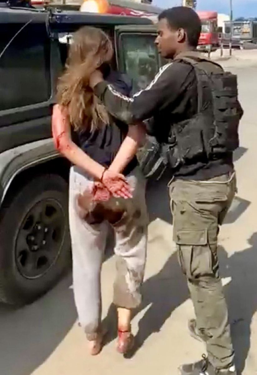 emilykschrader's tweet image. Al Jazeera falsely claiming the hostages released today who captured as soldiers, even lying that what they are wearing is their “uniform they were captured in.” 

NO, this is the photo of Naama Levi’s capture. Don’t be fooled by Hamas’ theatrical nonsense.