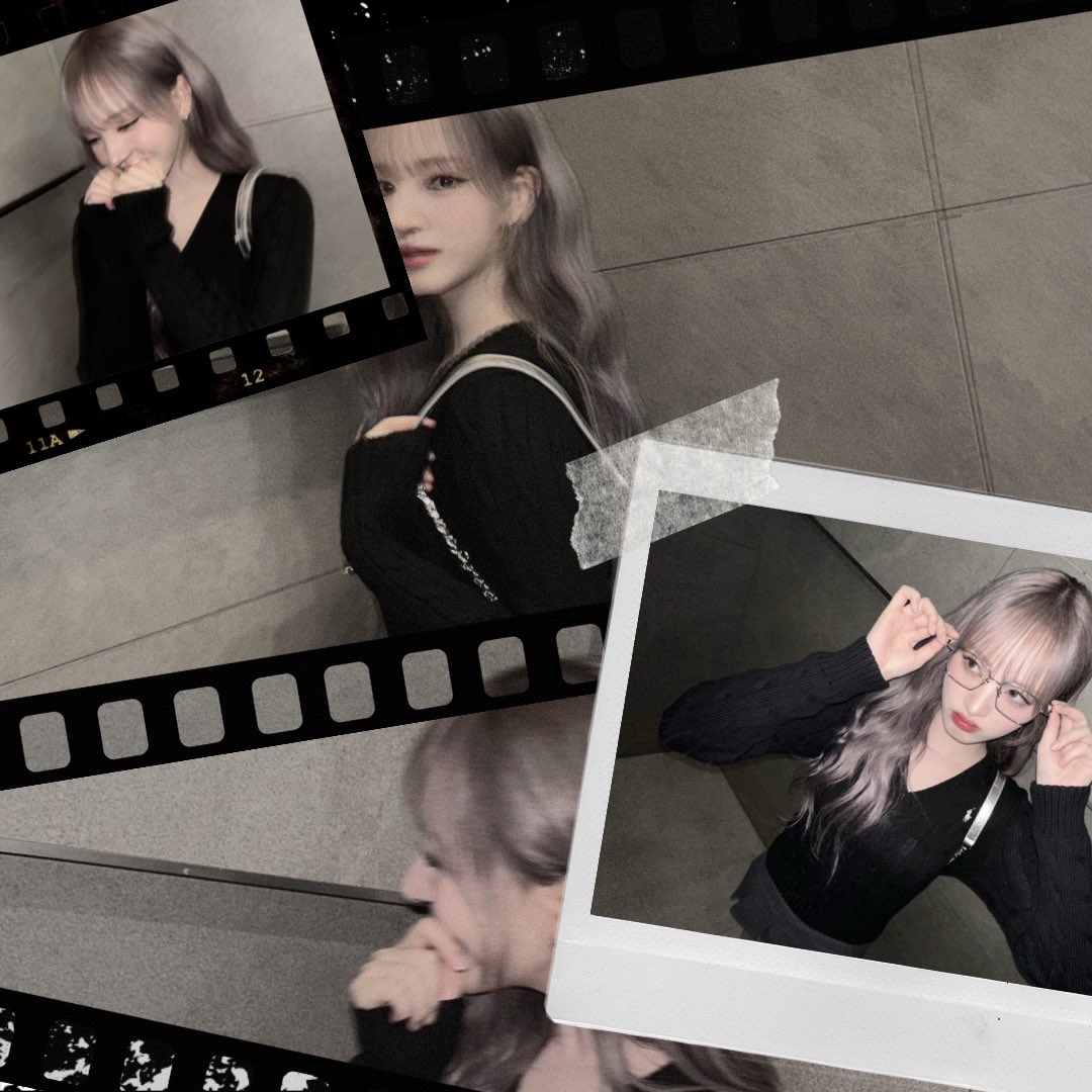 mkimliz's tweet photo. Wrapped in soft shadows, the elegance of black feels like a quiet song I hum to myself. The delicate frames of my glasses rest on the bridge of curiosity, while my lavender hair dances like whispers in the dark. ✧₊˚ https://t.co/V0J7wpaBJ4