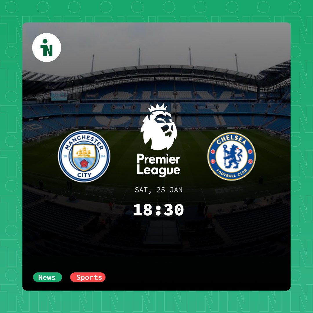 iNaijaNow's tweet photo. Don’t miss the #EPL conversation this evening. Join us for live update.

#MCICHE #iNaijanow https://t.co/JG75oj7lZh