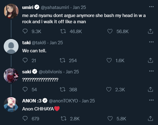 i love u anon CHIHAYA