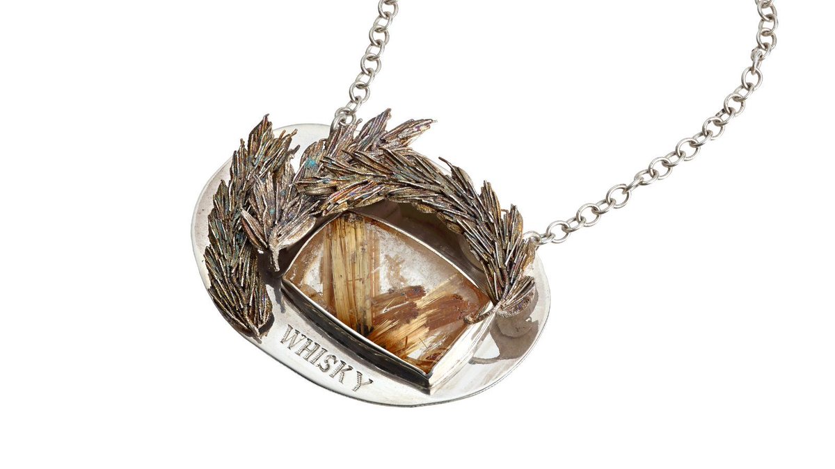 If you're hosting your own Burn's Night supper tonight we have the perfect accessory. This stunning silver label featuring a golden rutilated quartz will make a beautiful finishing touch to drape round the neck of your Scotch whisky decanter. You can see it in the gallery now.