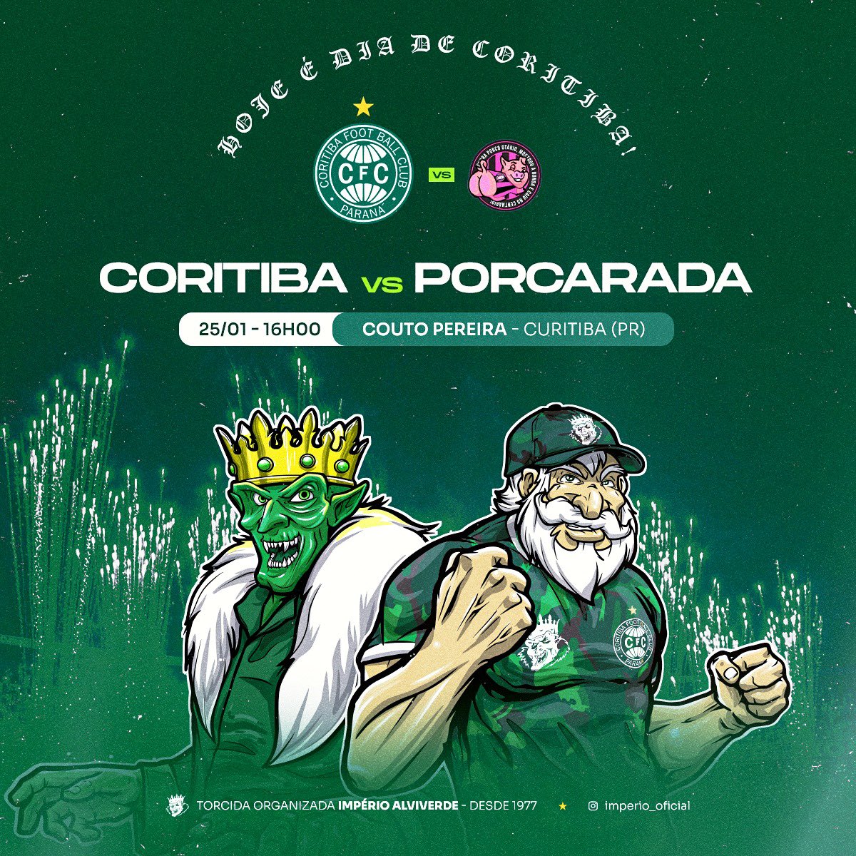 CAMPEONATO PARANAENSE 2025

CORITIBA X porcarada
Estádio Couto Pereira
16h 
TV Coxa, Nsports e RICtv.

Vamos, vamos Coritiba…🎵