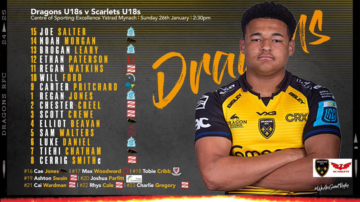 Dragons RFC ๐ (@dragonsrfc) on Twitter photo ๐๐ฅ๐๐ ๐ง๐๐๐ | Our U18s are back home this weekend at <a href="/CSEYstradMynach/">CSE Ystrad Mynach</a> as they host Scarlets on Sunday 2:30pm ๐ฅ
๐ฃShoutout to all the schools represented!
Entry is ยฃ3 and ๐๏ธ are free for Season Member's along with Under 16s.
โ๏ธ shorturl.at/O2jj8
#WeAreGwentRugby ๐๐ฅ๐๐ ๐ง๐๐๐ | Our U18s are back home this weekend at <a href="/CSEYstradMynach/">CSE Ystrad Mynach</a> as they host Scarlets on Sunday 2:30pm ๐ฅ
๐ฃShoutout to all the schools represented!
Entry is ยฃ3 and ๐๏ธ are free for Season Member's along with Under 16s.
โ๏ธ shorturl.at/O2jj8
#WeAreGwentRugby