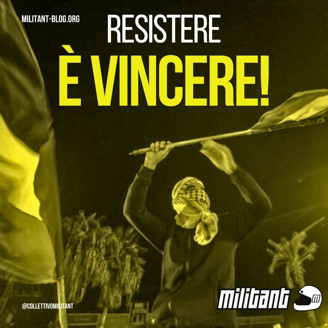 MilitantBlog's tweet image. Resistere è vincere. Quante volte l’abbiamo letto e scritto? 

militant-blog.org/resistere-e-vi…