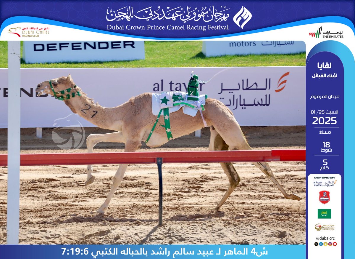 DubaiCRC's tweet photo. #المركز_الاعلامي
#مجلس_دبي_الرياضي
#فزاع #faz3
#مهرجان_ولي_عهد_دبي_2025
#almarmoom
#Dubaicrc
#Dubai #camel #Racing_club
#VisitDubai
#uae #Camelrace #sports
#fun #camels #heritage
#race #tourism #emirates
#photography #dubailife
#DCRC #mydubai https://t.co/27IqlbNtuk