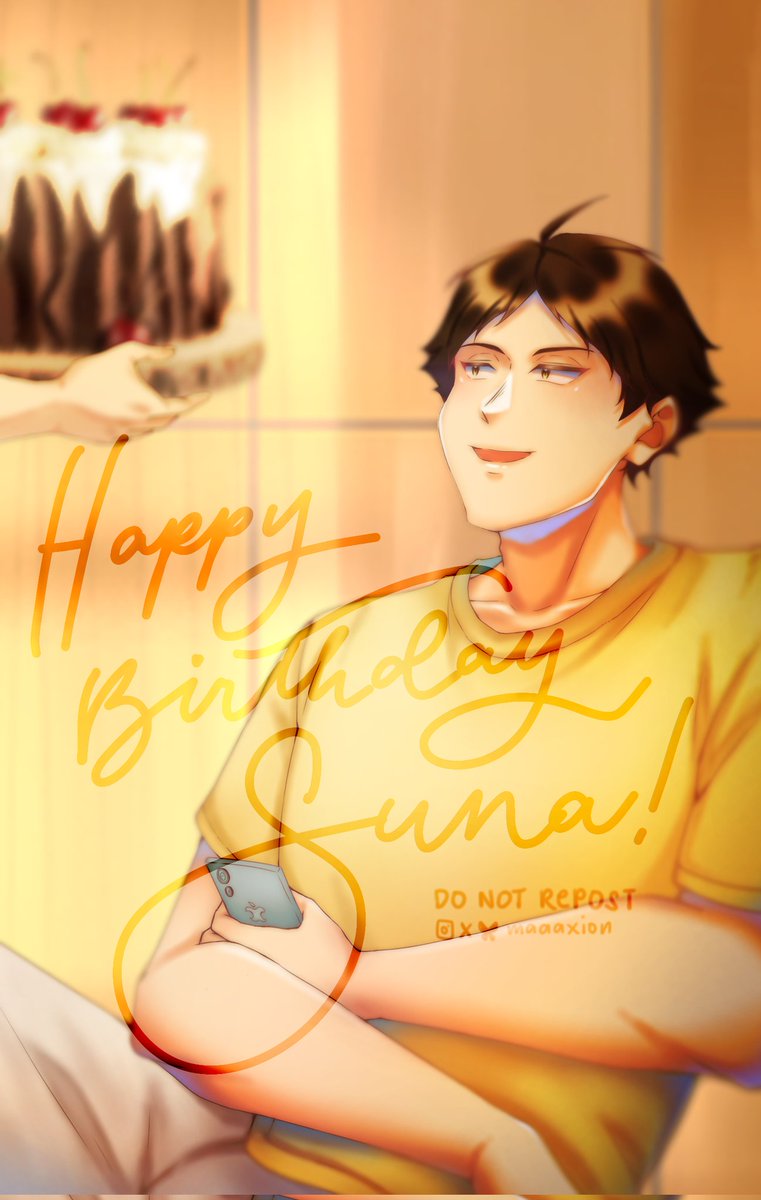 maaaxion's tweet photo. cake for the birthday boy 🥳🎉
#角名倫太郎誕生祭2025 #SunaWeek2025 https://t.co/A4AIRNQAT1