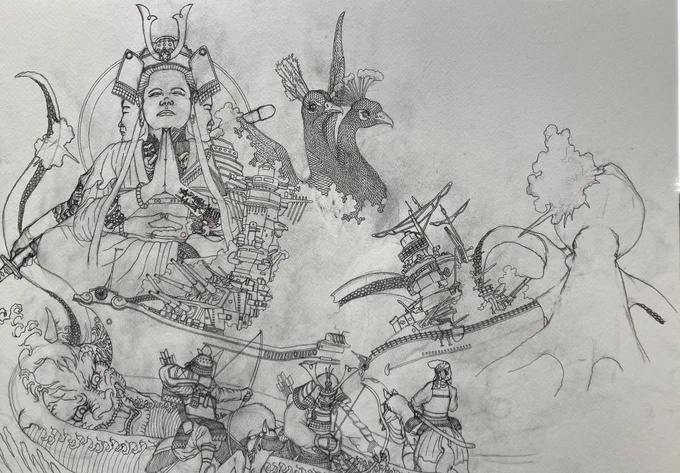 進めています🇯🇵

やっと描き始められた!!ペン画完成まであともう少しかな? 