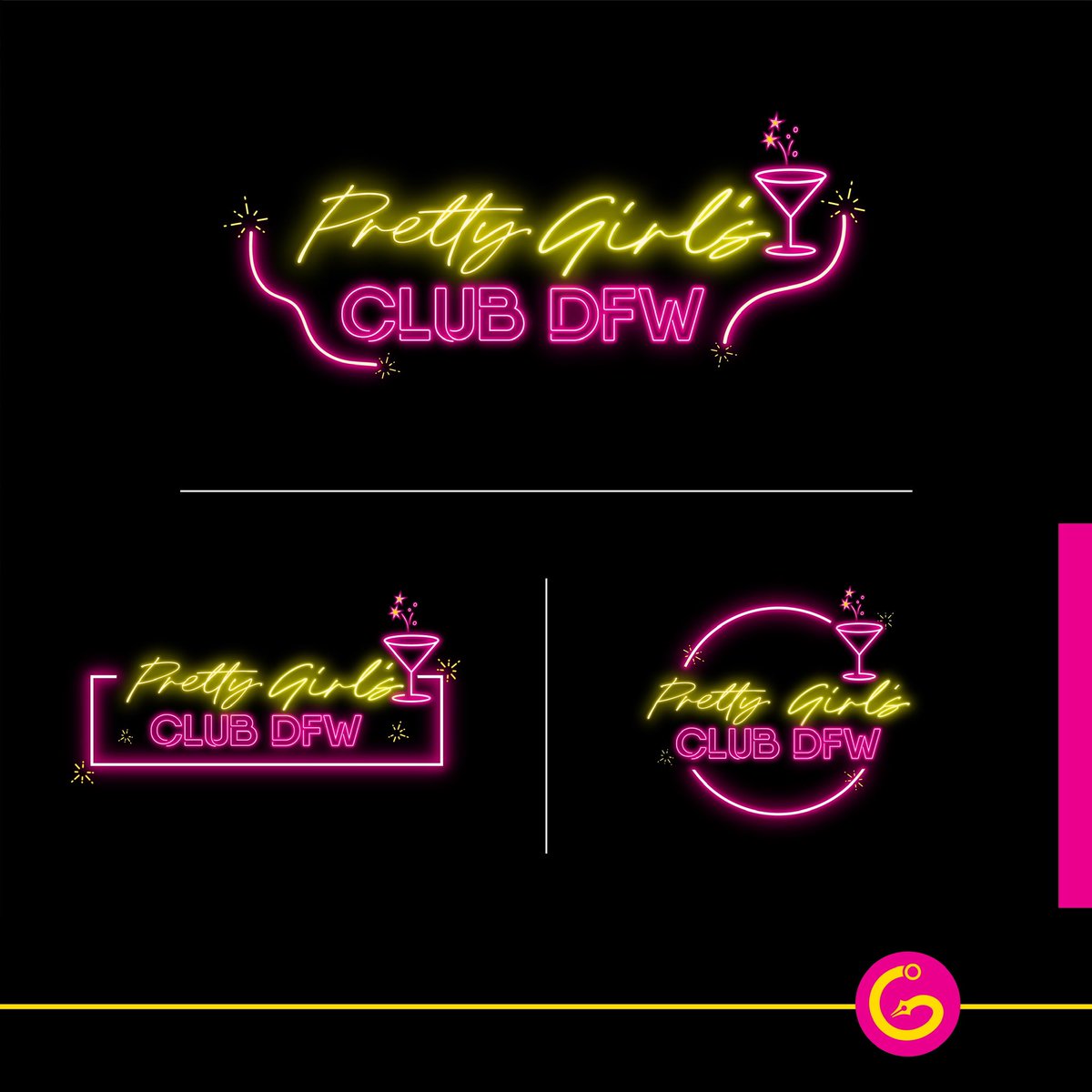 grafixcircle's tweet photo. Logo Design for @prettygirlsclubdfw
•
Available for your design related work? 
Contact us
•
Let’s talk about yours.
DM or Grafixcircle1@gmail.com
•
#vectorlogo #grafixcircle #logodesigners #graphicsdesigner #logobranding #neon #prettygirlsclub #usabranding #fiverrseller https://t.co/ph0R7idWU7