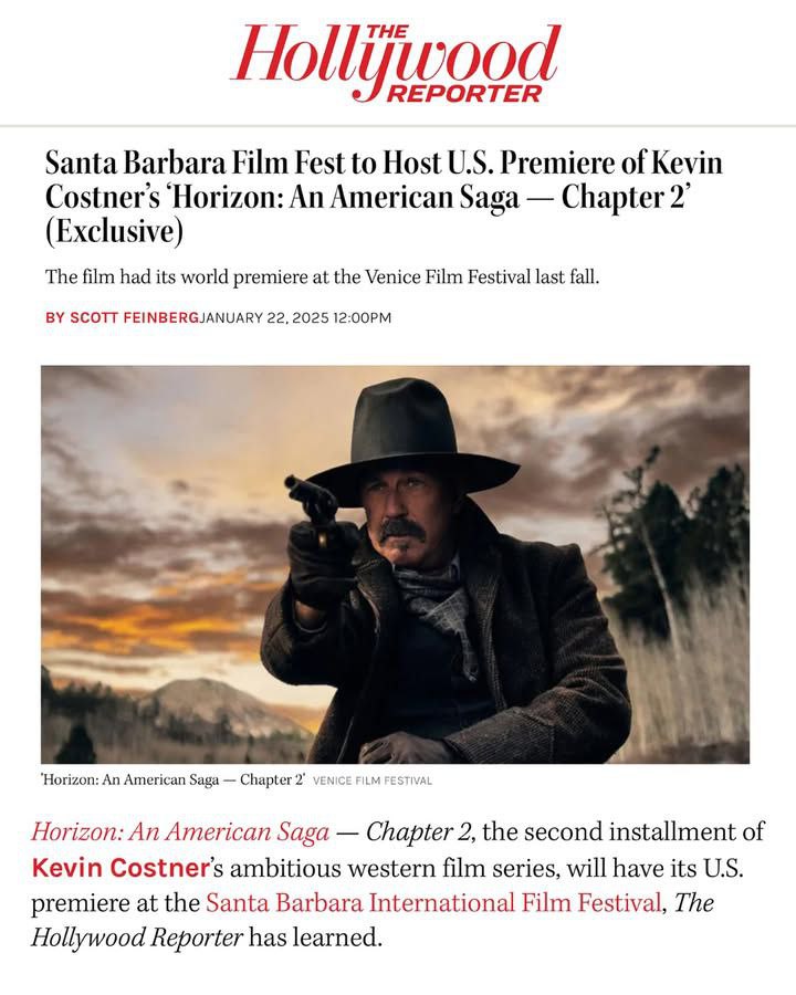 I’m excited to announce that @horizonamericansaga Chapter 2 and Beyond the Horizon, a behind-the-scenes documentary about the making of the film (directed by the talented @black_shirt_creative and <a href="/caleglendening/">Cale Glendening</a>) will both be making their US debut at the <a href="/officialsbiff/">Sbiff</a>.
