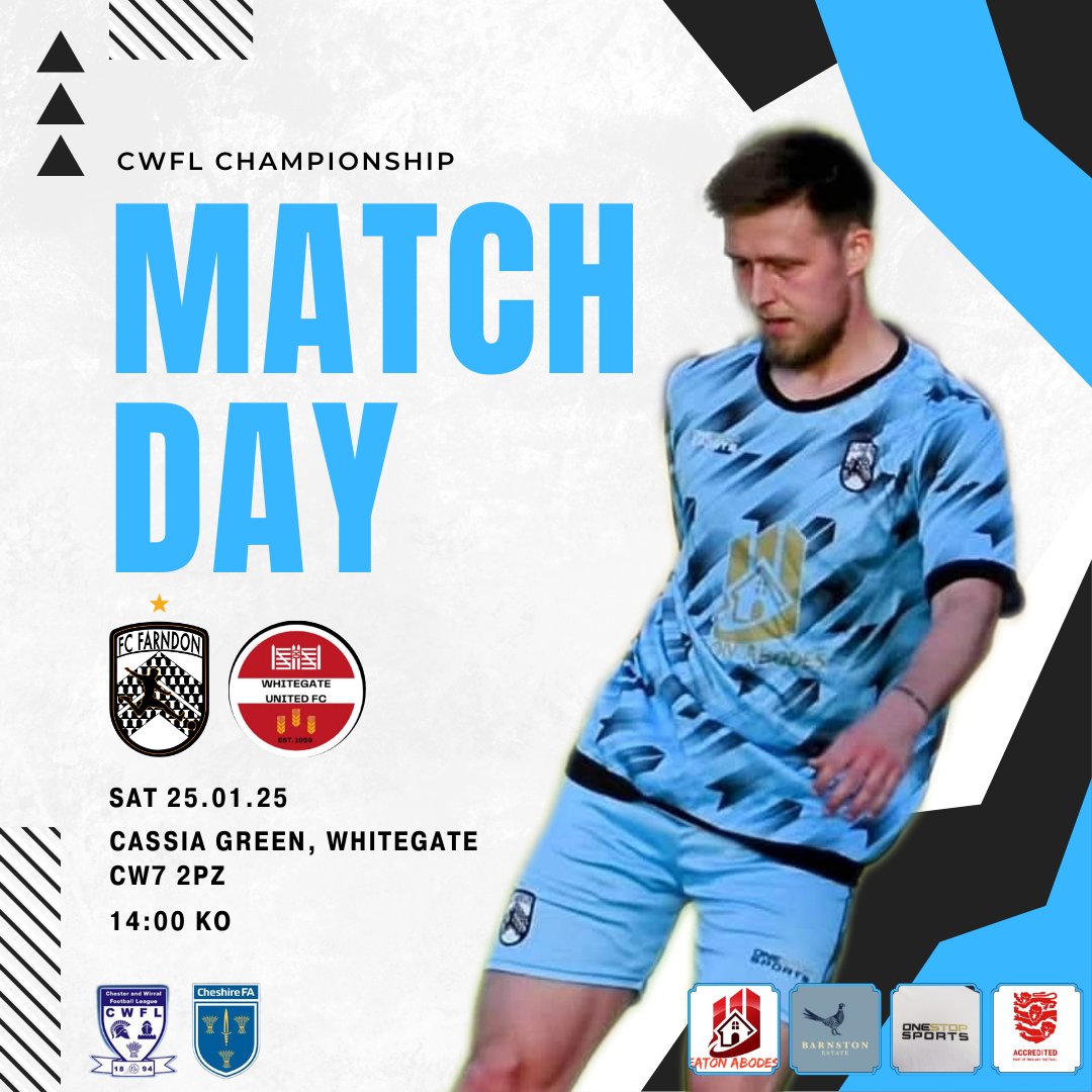 FC Farndon (@fc_farndon) on Twitter photo Matchday in Northwich!
Looking to get more points on the board today π
π Saturday 25th January 2025
ποΈ <a href="/WhitegateUnited/">Whitegate United</a>
π <a href="/CWFL_Press/">@CWFL-Press</a>
π Cassia Green, CW7 2PZ
π 14:00
#Upthefarndon Matchday in Northwich!
Looking to get more points on the board today π
π Saturday 25th January 2025
ποΈ <a href="/WhitegateUnited/">Whitegate United</a>
π <a href="/CWFL_Press/">@CWFL-Press</a>
π Cassia Green, CW7 2PZ
π 14:00
#Upthefarndon