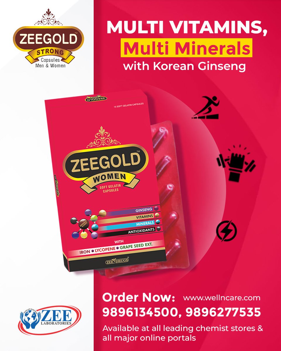 zeelabgenerics's tweet photo. Zee Gold Vitamin and Minerals Capsules for Women: Specifically formulated to meet the unique nutritional needs of women,

#healthysupplements🌱 #nutrientboostserum #wellnessessentialsph #ProfessionalGradeNutrition
#healthiswealthlifestyle #vitaminsupplementstore https://t.co/7uO6flzmKi