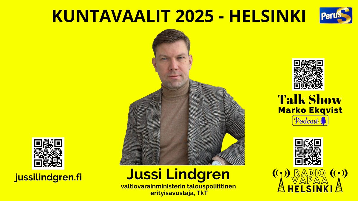 RadioVapaa's tweet photo. Kuntavaaliehdokkaiden haastattelut 24.1.2025 - Jussi Lindgren https://t.co/38OsS0v5ym #kuntavaalit2025 #helsinki #perussuomalaiset https://t.co/OKhRggUkbR